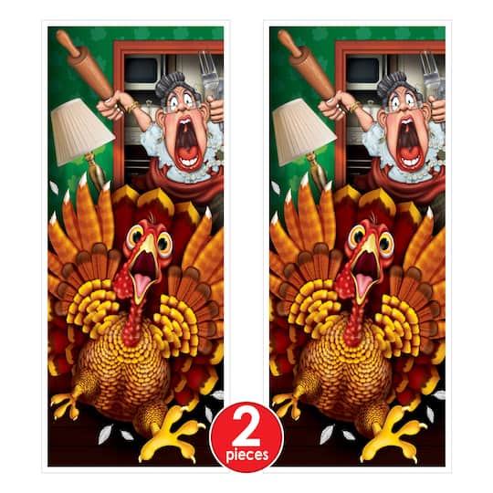 Beistle 30" x 6ft. Wild Turkey Door Covers, 2ct.